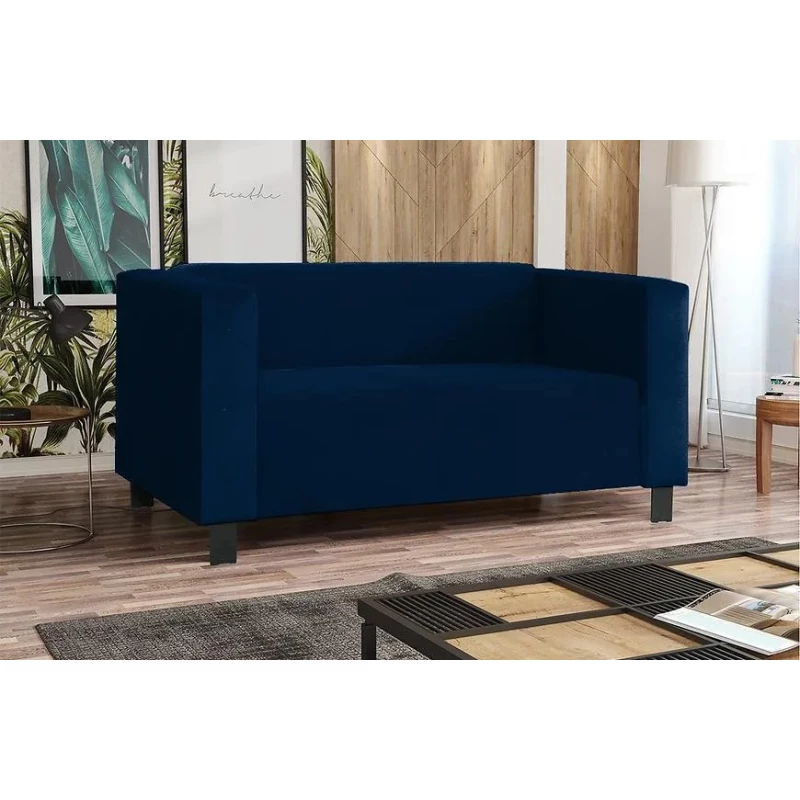 Zweisitzer-Sofa BISERKA - blau/schwarz