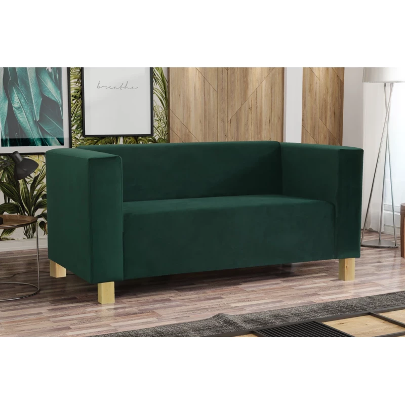 Zweisitzer-Sofa BISERKA - grün / Kiefer