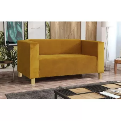 Zweisitzer-Sofa BISERKA - gelb / Kiefer