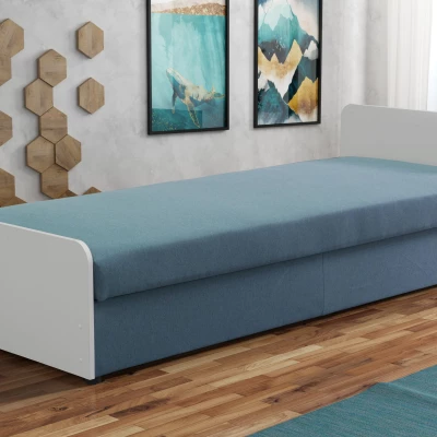 Kinder-Einzelbett 80x200 JANNA - blau/weiß