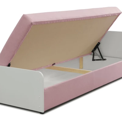 Kinder-Einzelbett 80x200 JANNA - rosa/weiß