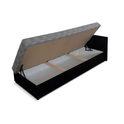 RUOXI Tagesbett 80x200 mit Stauraum - schwarz/grau