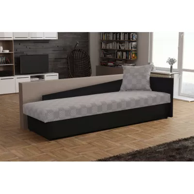 RUOXI Tagesbett 80x200 mit Stauraum - schwarz/grau