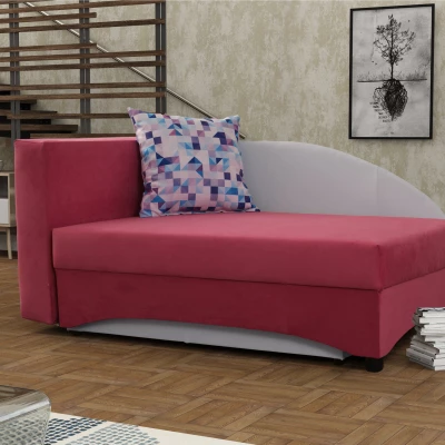 Kinder-Tagesbett 80x200 BENIGNA - rosa/weiß, links