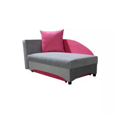 Kinder-Tagesbett 80x200 BENIGNA - grau/rosa, links