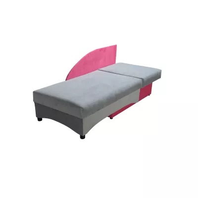 Kinder-Tagesbett 80x200 BENIGNA - grau/rosa, links