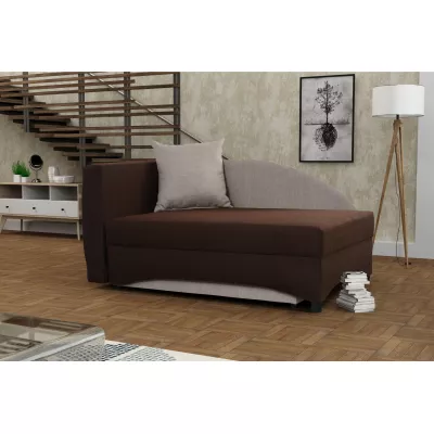 Kinder-Tagesbett 80x200 BENIGNA - dunkelbraun/beige, links