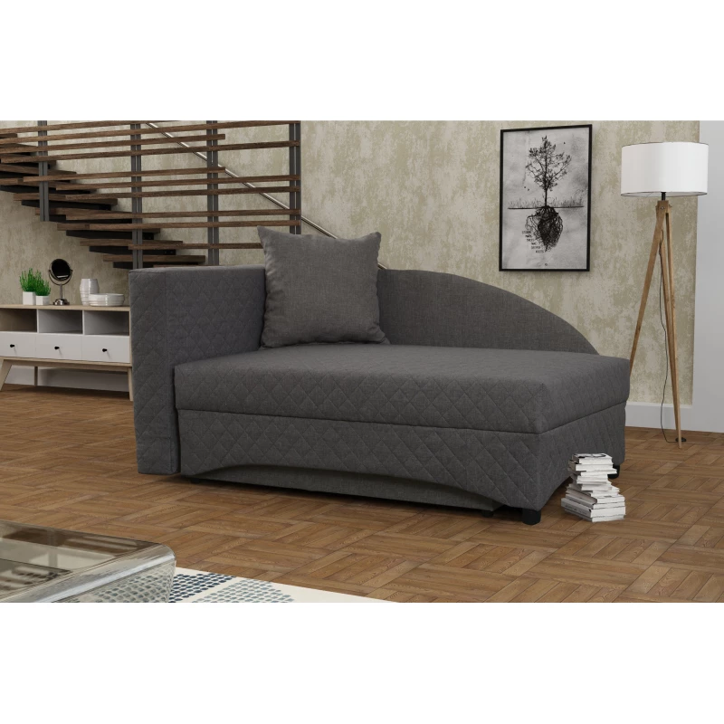 Kinder-Tagesbett 80x200 BENIGNA - grau, links