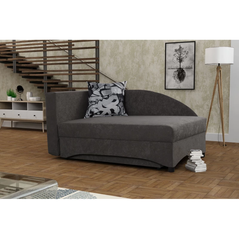 Kinder-Tagesbett 80x200 BENIGNA - dunkelgrau, links