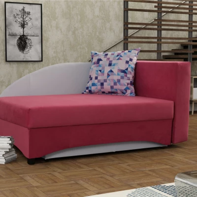 Kinder-Tagesbett 80x200 BENIGNA - rosa/weiß, rechts