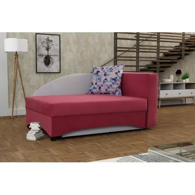 Kinder-Tagesbett 80x200 BENIGNA - rosa/weiß, rechts