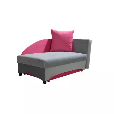 Kinder-Tagesbett 80x200 BENIGNA - grau/rosa, rechts