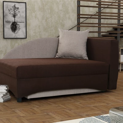 Kinder-Tagesbett 80x200 BENIGNA - dunkelbraun/beige, rechts