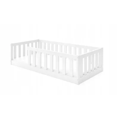 Kinderbett 80x160 SELENE mit Matratze und Rausfallschutz - weiß