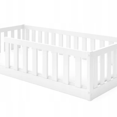 Kinderbett 80x160 SELENE mit Rausfallschutz - weiß