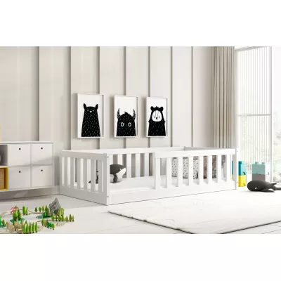 Kinderbett 80x160 SELENE mit Rausfallschutz - weiß