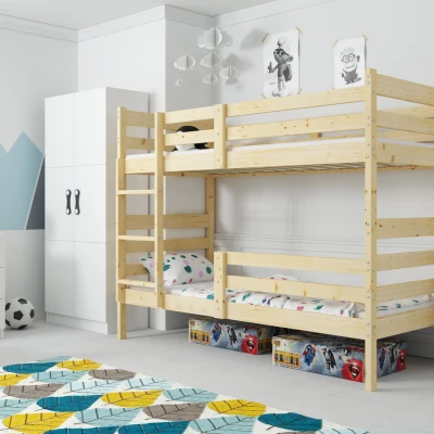 Kinder-Etagenbett 90x190 MELANIE mit Matratze - Kiefer
