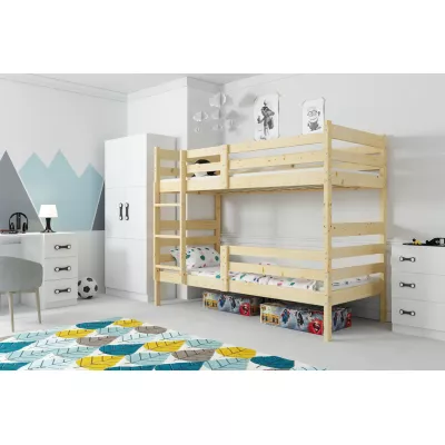 Kinder-Etagenbett 90x190 MELANIE mit Matratze - Kiefer