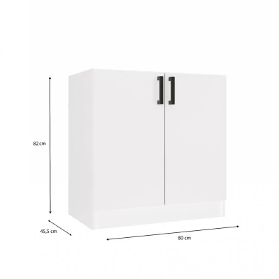 Unterer Küchenschrank unter der Spüle 80 cm KAINA - weiß