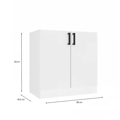 Unterer Küchenschrank unter der Spüle 80 cm KAINA - weiß