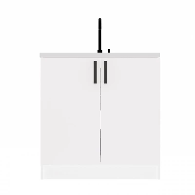 Unterer Küchenschrank unter der Spüle 80 cm KAINA - weiß