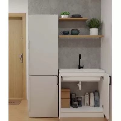 Unterer Küchenschrank unter der Spüle 80 cm KAINA - weiß