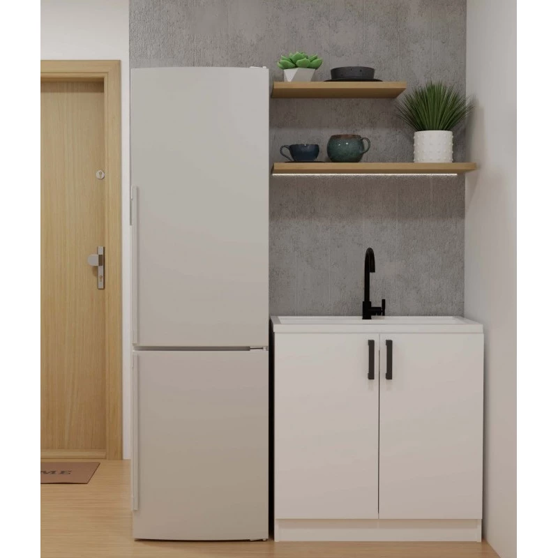 Unterer Küchenschrank unter der Spüle 80 cm KAINA - weiß