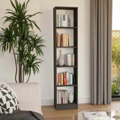 Schmales Bücherregal RAUNO – 40 cm, anthrazit
