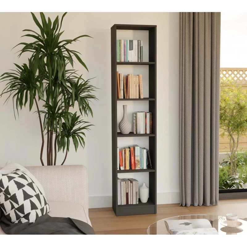 Schmales Bücherregal RAUNO – 40 cm, anthrazit