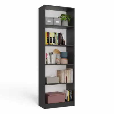 Schmales Bücherregal RAUNO – 60 cm, anthrazit