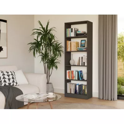 Schmales Bücherregal RAUNO – 60 cm, anthrazit