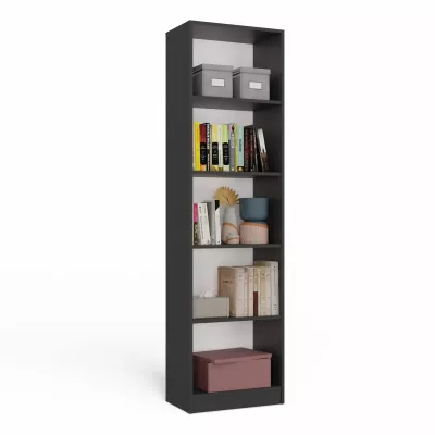 Schmales Bücherregal RAUNO - 50 cm, anthrazit