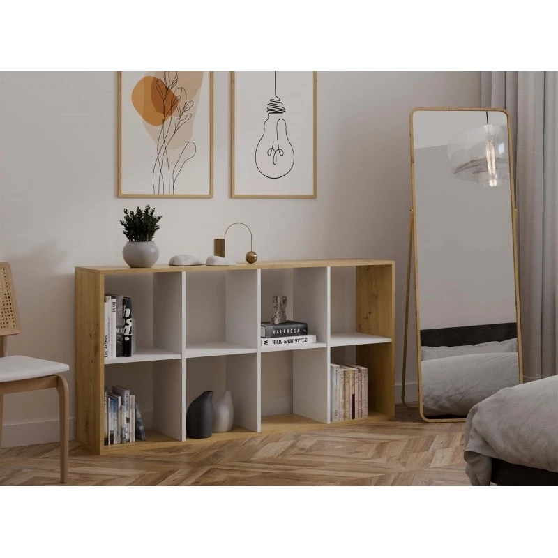 RAINIS 3er Regal - Artisan Eiche / Weiß