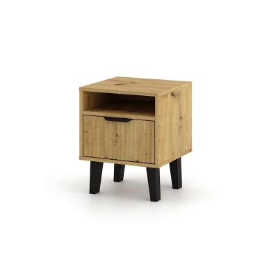 SITIVE SLIM Nachttisch - Artisan Eiche / Schwarz