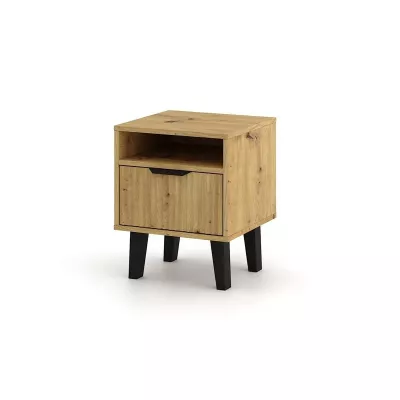 SITIVE SLIM Nachttisch - Artisan Eiche / Schwarz
