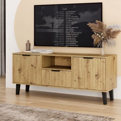 TV-Ständer SITIVE SLIM - Artisan-Eiche / Schwarz