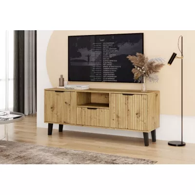 TV-Ständer SITIVE SLIM - Artisan-Eiche / Schwarz