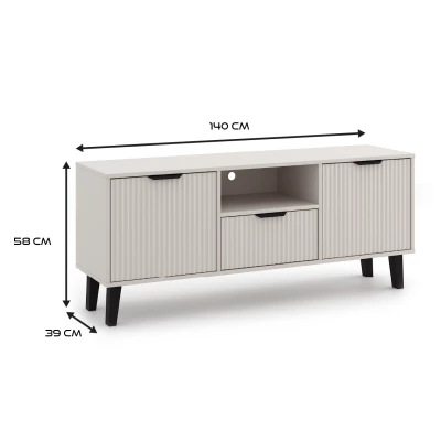 SITIVE SLIM TV-Ständer - Kaschmir / Schwarz
