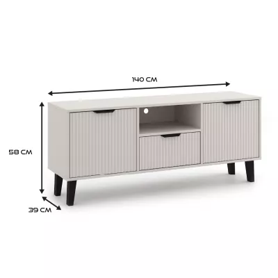 SITIVE SLIM TV-Ständer - Kaschmir / Schwarz
