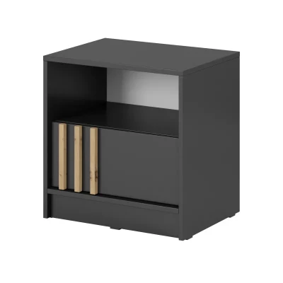 MARFA Nachttisch - Graphit / Artisan Eiche