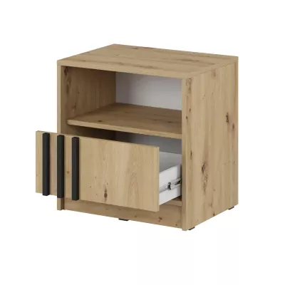 MARFA Nachttisch - Artisan Eiche / Schwarz