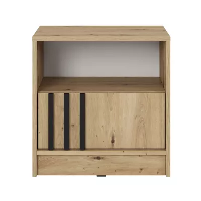 MARFA Nachttisch - Artisan Eiche / Schwarz