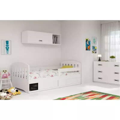 Kinderbett 80x160 GAVRIL mit Stauraum und Matratze - weiß