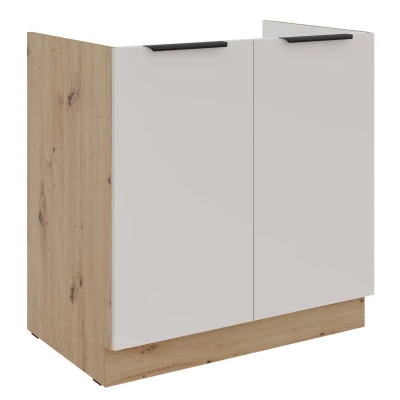 Waschbeckenunterschrank NICOLLA – Breite 80 cm, Kaschmir/Artisan Eiche