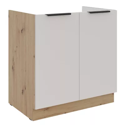 Waschbeckenunterschrank NICOLLA – Breite 80 cm, Kaschmir/Artisan Eiche