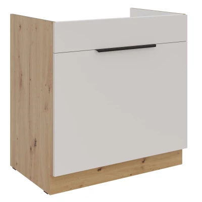 NIOLLA Waschbeckenunterschrank - Breite 80 cm, Kaschmir/Artisan Eiche