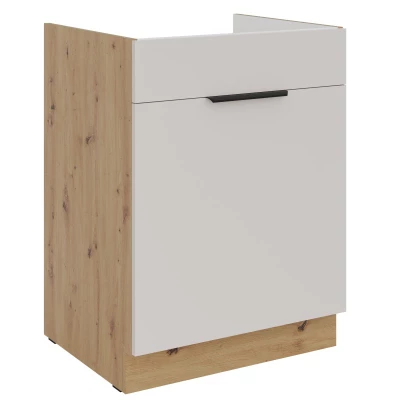 NIOLLA Waschbeckenunterschrank - Breite 60 cm, Kaschmir/Artisan Eiche