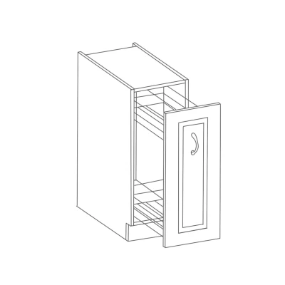 NIOLLA Auszugschrank - Breite 15 cm, Kaschmir/Artisan Eiche