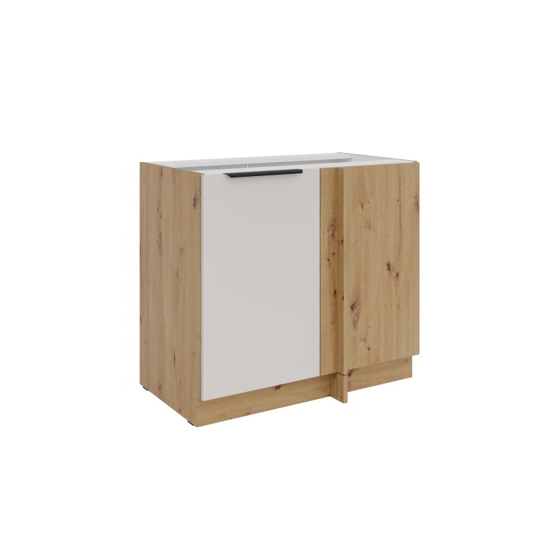 Eck-Ausziehschrank NICOLLA – Breite 90 cm, Kaschmir/Artisan Eiche