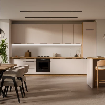 Eck-Ausziehschrank NICOLLA – Breite 90 cm, Kaschmir/Artisan Eiche